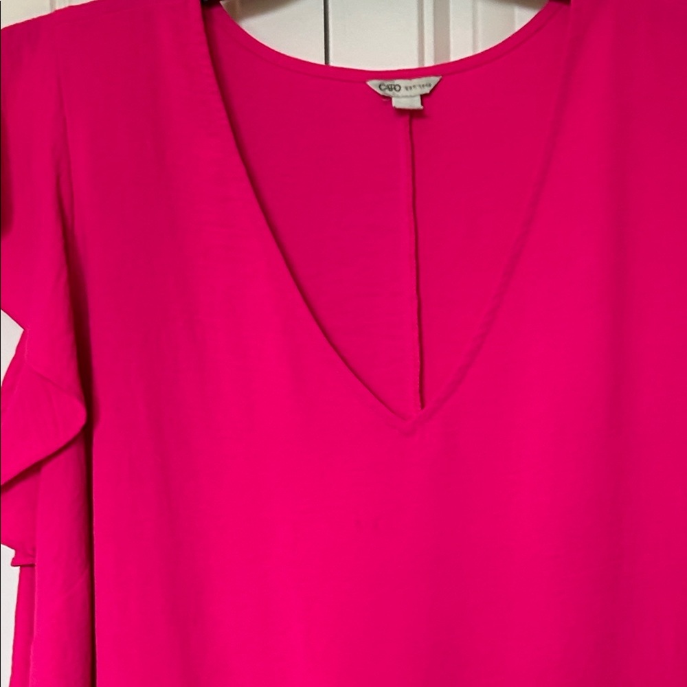 Cato Vibrant Fuchsia Shift Dress - Picture 7 of 7
